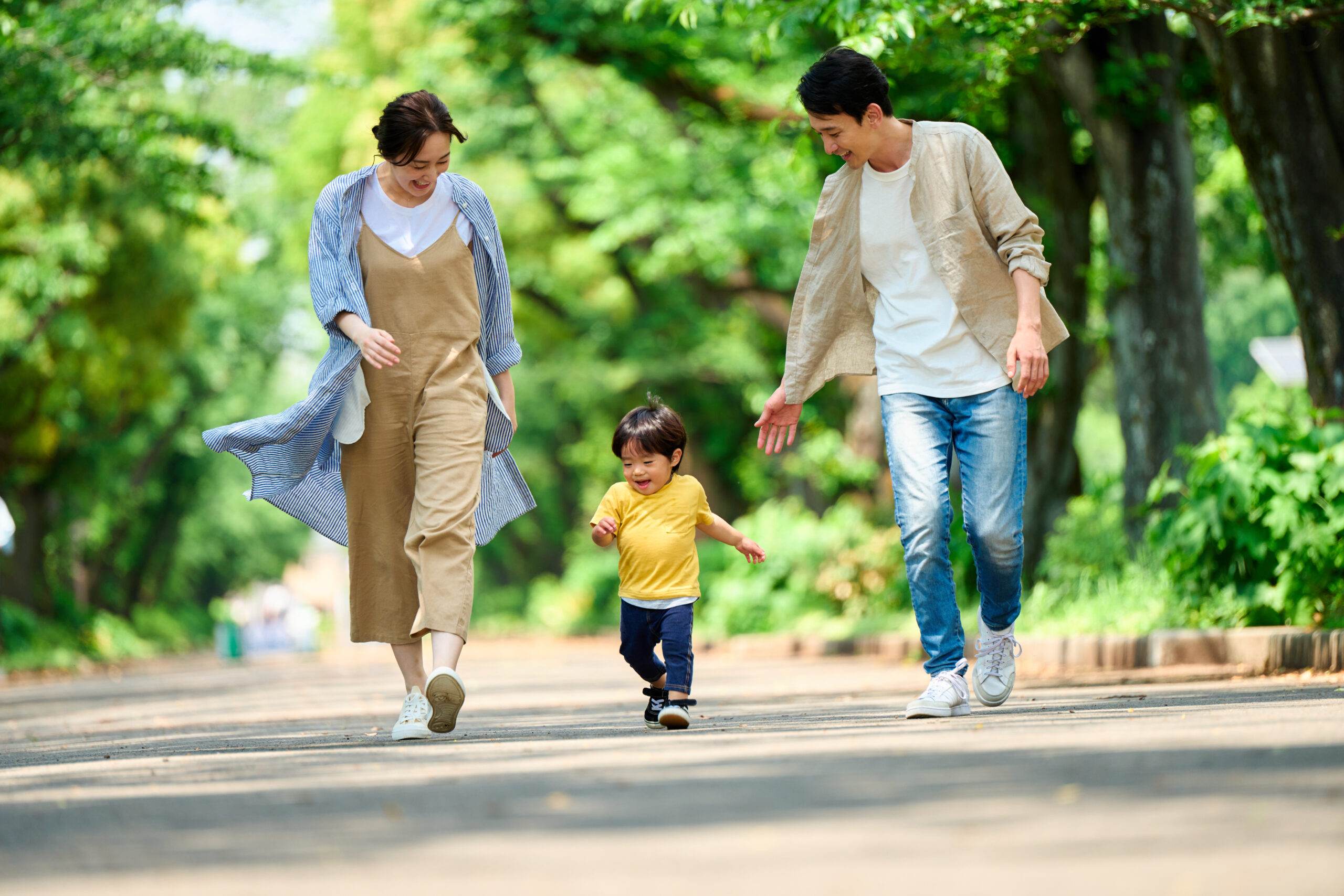 公園や緑が身近にあり、外遊びしやすい環境