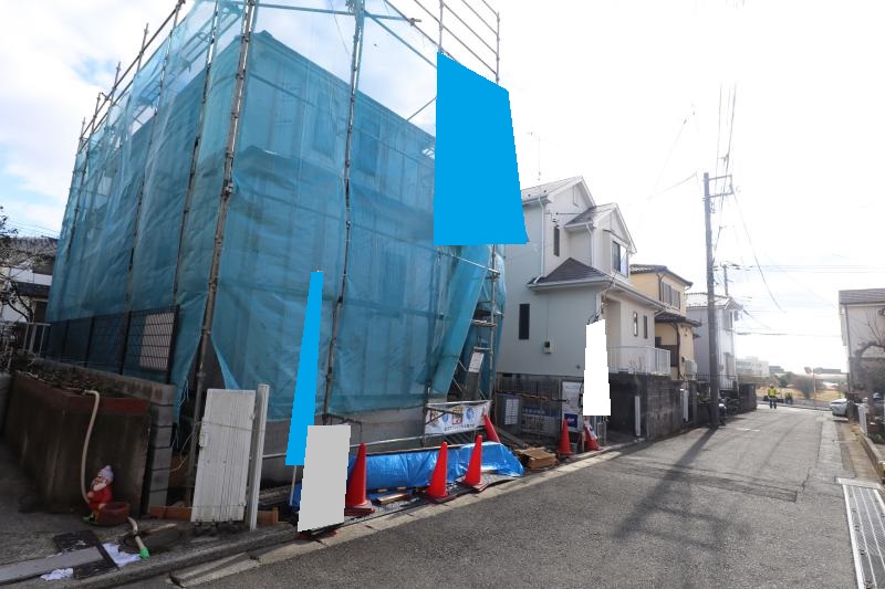 建築中（2026.2月撮影）＆前面道路